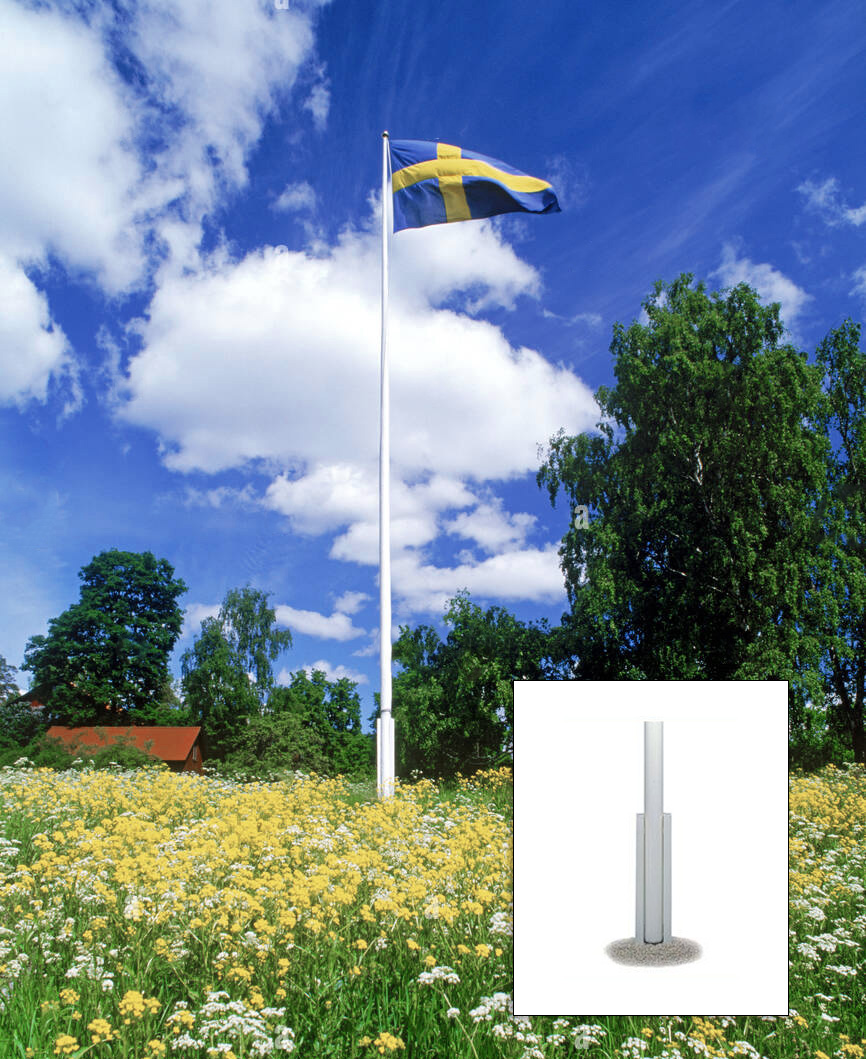 Vikingmast flaggstång standard för ubalk